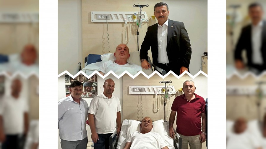 Blent Bak ve Seluk Trkolundan smail Kayaya Hastane Ziyareti