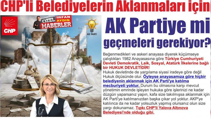 CHPli Belediyelerin Aklanmalar iin AK Partiye mi gemeleri gerekiyor?