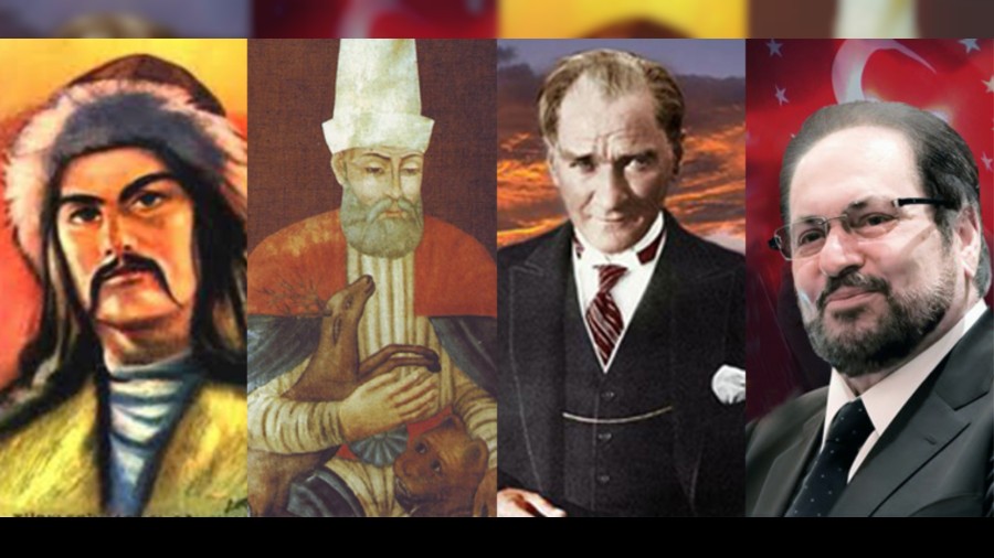 Ouz Kaan, Hnkr Hac Bekta Veli, Atatrk ve Haydar Ba