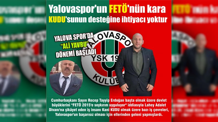Yalovasporun FET֒nn kara KUDUsunun desteine ihtiyac yoktur