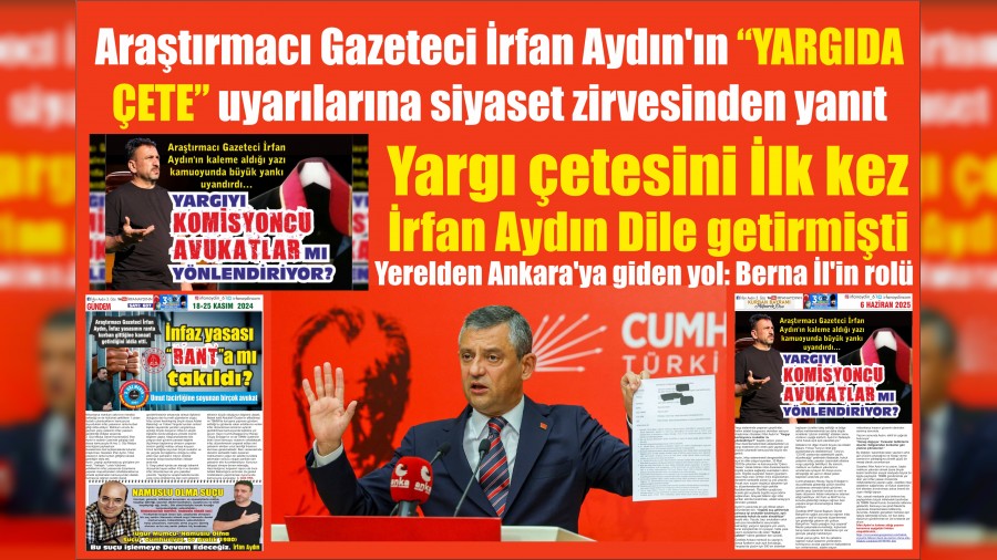 Aratrmac Gazeteci rfan Aydnn yargda ete uyarlarna siyaset zirvesinden yant: ZGR ZEL SM VEREREK KONUTU