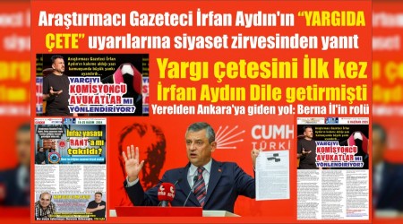 Aratrmac Gazeteci rfan Aydnn yargda ete uyarlarna siyaset zirvesinden yant: ZGR ZEL SM VEREREK KONUTU