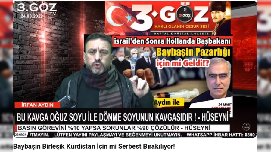 rfan Aydn 3 Yl nce Uyarmt:  Bayban Dosyas ve Barzanistan Tehlikesi