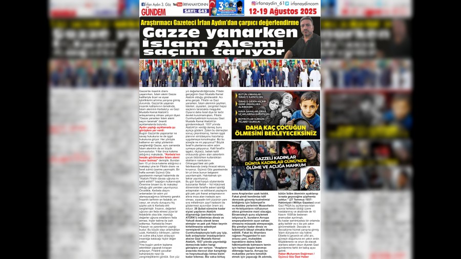 Gazze yanarken slam Alemi san taryor